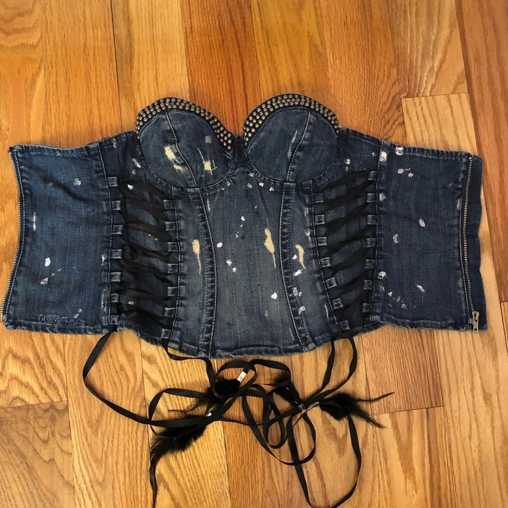 Denim bustier! Special addition! One of a kind ! - Picture 3 of 8